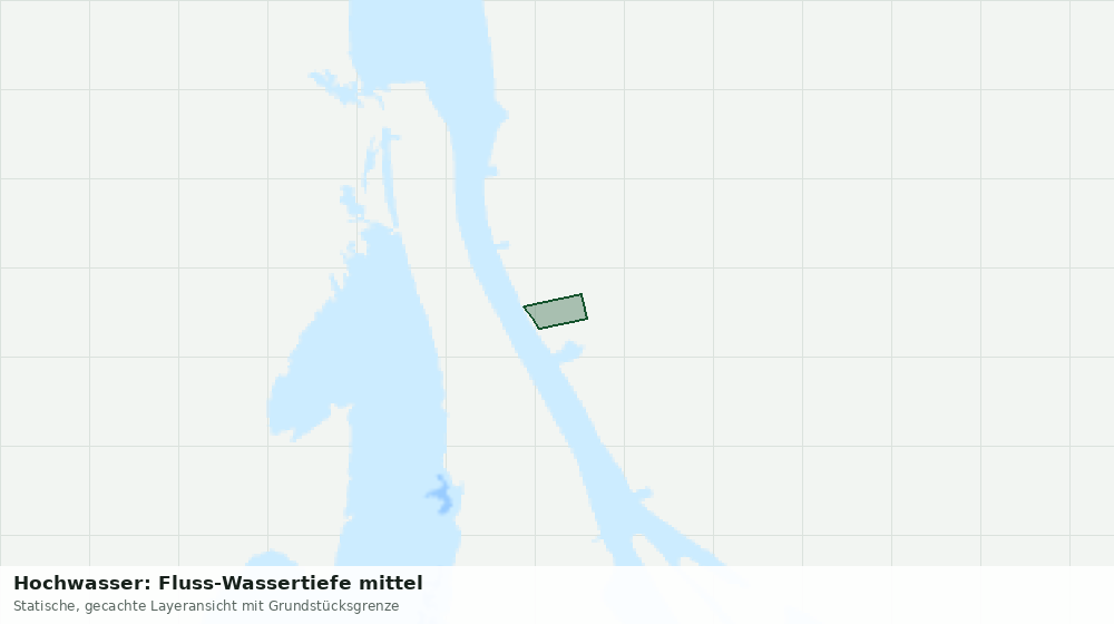 Statische Kartenansicht: Hochwasser: Fluss-Wassertiefe mittel