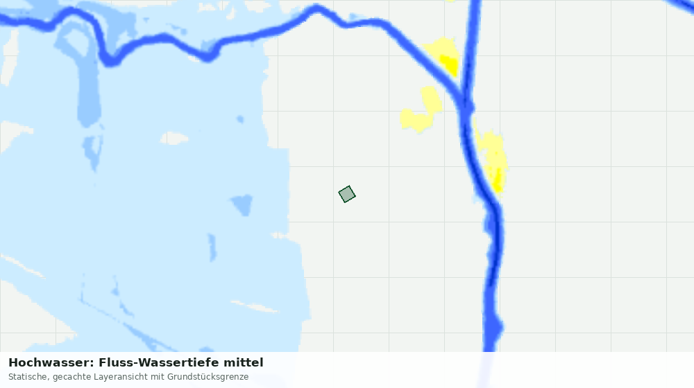 Statische Kartenansicht: Hochwasser: Fluss-Wassertiefe mittel