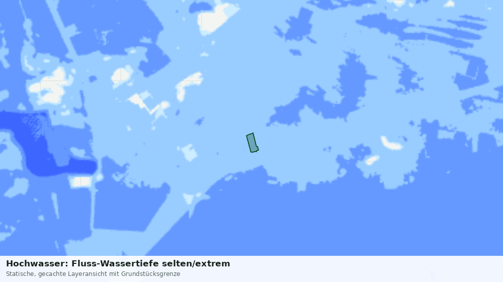 Statische Kartenansicht: Hochwasser: Fluss-Wassertiefe selten/extrem