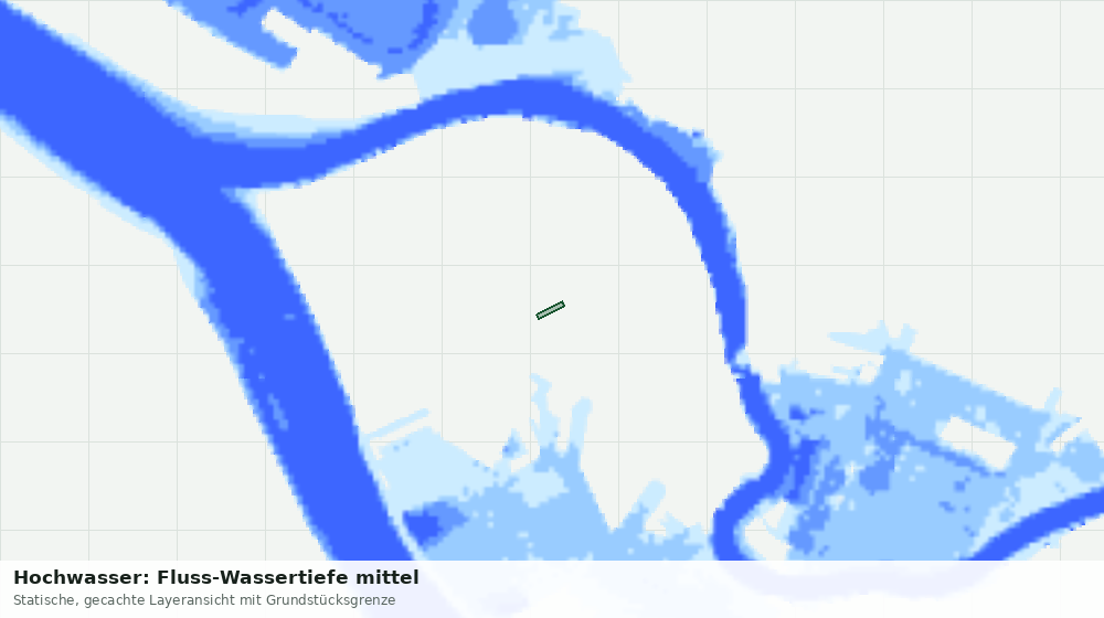 Statische Kartenansicht: Hochwasser: Fluss-Wassertiefe mittel