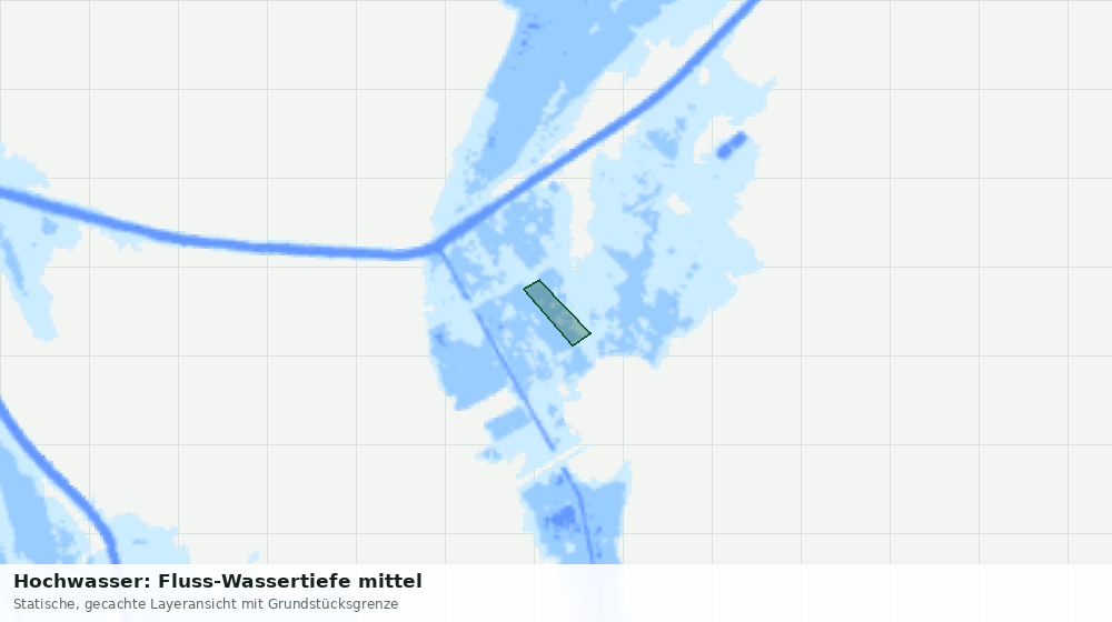 Statische Kartenansicht: Hochwasser: Fluss-Wassertiefe mittel