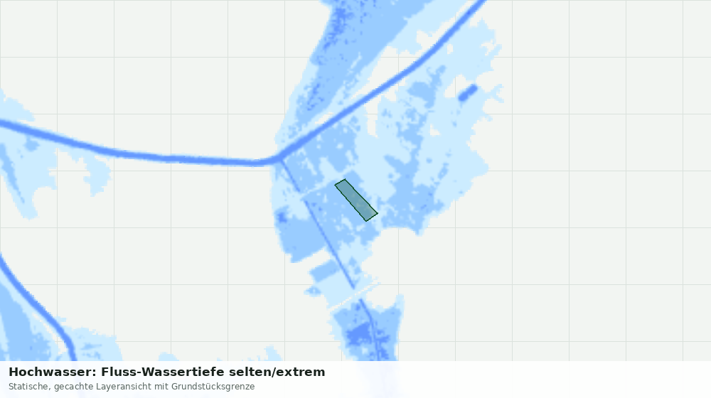 Statische Kartenansicht: Hochwasser: Fluss-Wassertiefe selten/extrem
