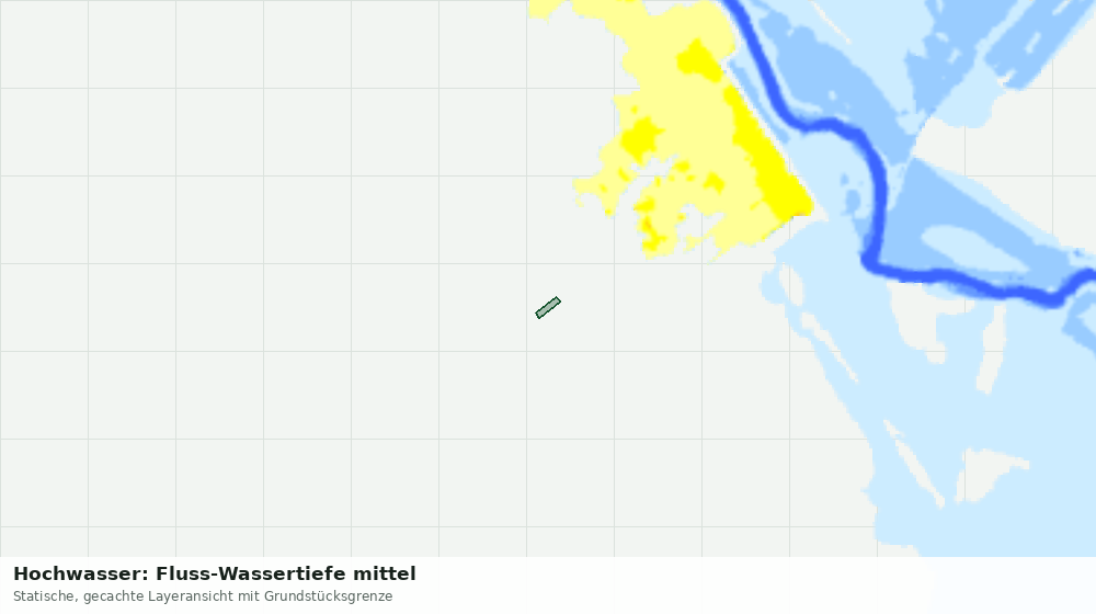 Statische Kartenansicht: Hochwasser: Fluss-Wassertiefe mittel