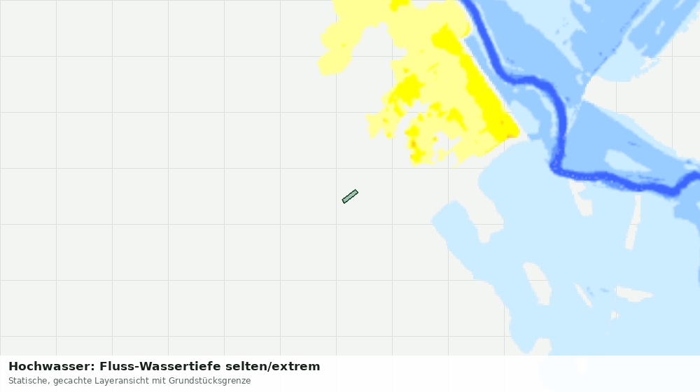 Statische Kartenansicht: Hochwasser: Fluss-Wassertiefe selten/extrem