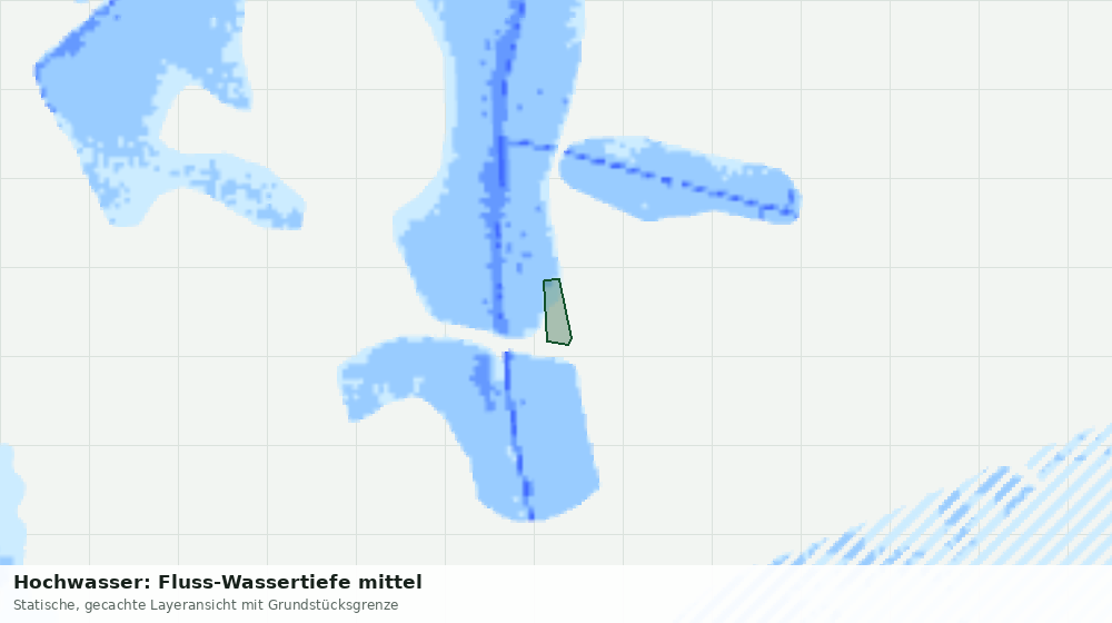 Statische Kartenansicht: Hochwasser: Fluss-Wassertiefe mittel
