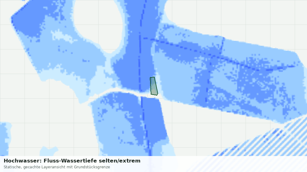 Statische Kartenansicht: Hochwasser: Fluss-Wassertiefe selten/extrem