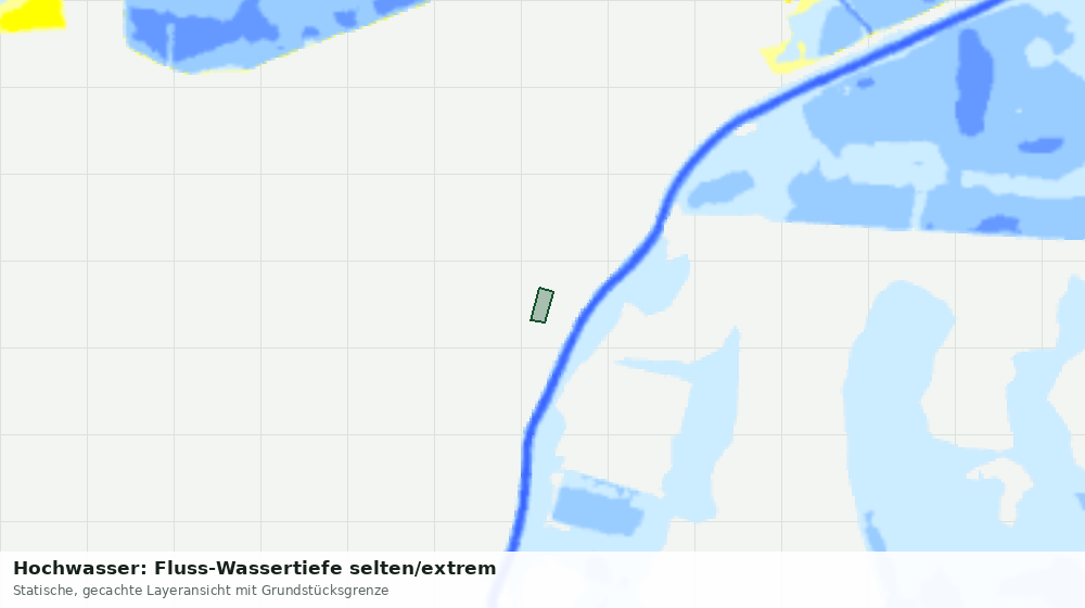 Statische Kartenansicht: Hochwasser: Fluss-Wassertiefe selten/extrem