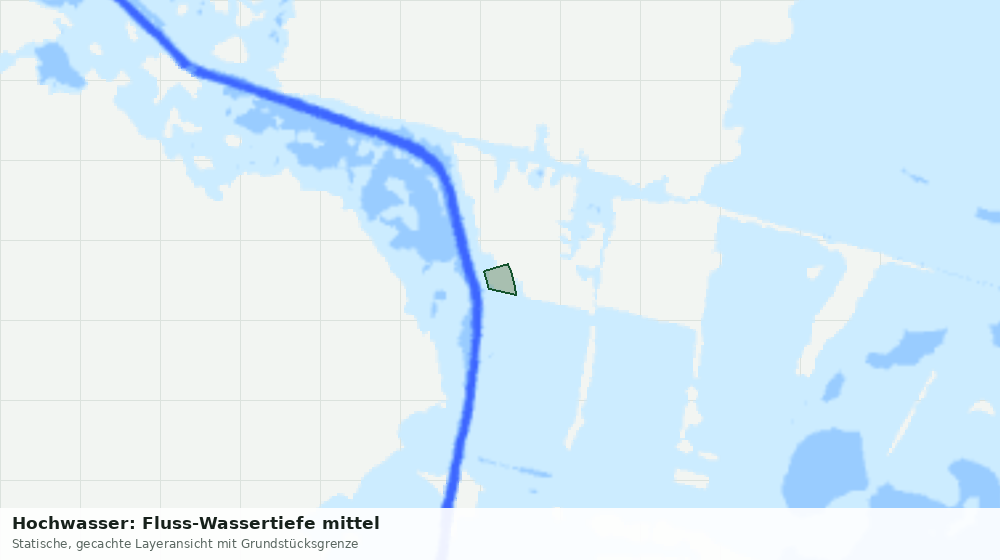 Statische Kartenansicht: Hochwasser: Fluss-Wassertiefe mittel