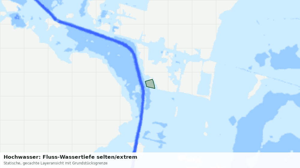 Statische Kartenansicht: Hochwasser: Fluss-Wassertiefe selten/extrem