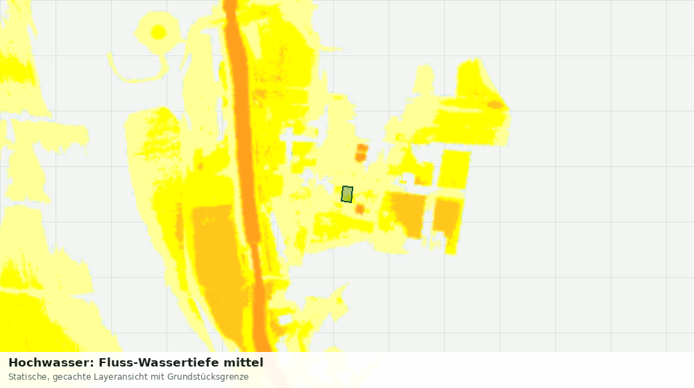 Statische Kartenansicht: Hochwasser: Fluss-Wassertiefe mittel