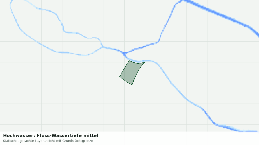 Statische Kartenansicht: Hochwasser: Fluss-Wassertiefe mittel