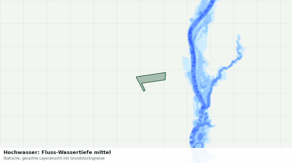 Statische Kartenansicht: Hochwasser: Fluss-Wassertiefe mittel