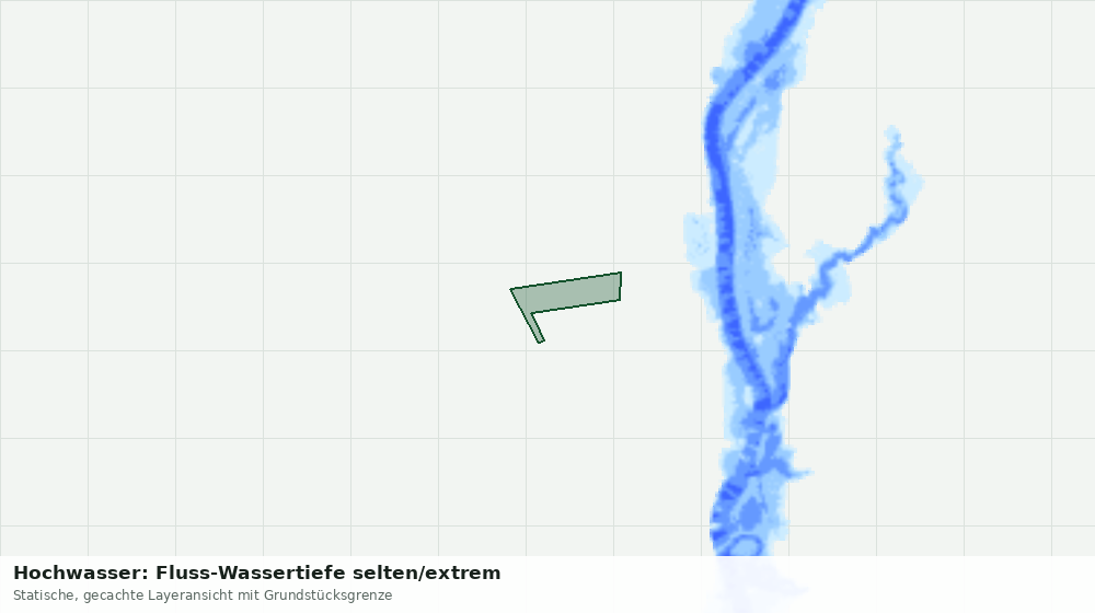 Statische Kartenansicht: Hochwasser: Fluss-Wassertiefe selten/extrem