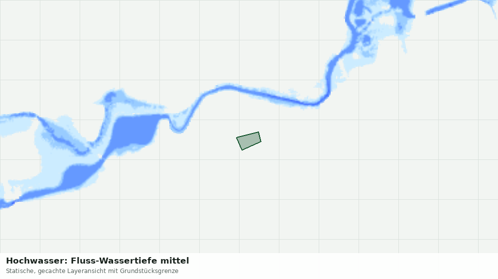 Statische Kartenansicht: Hochwasser: Fluss-Wassertiefe mittel