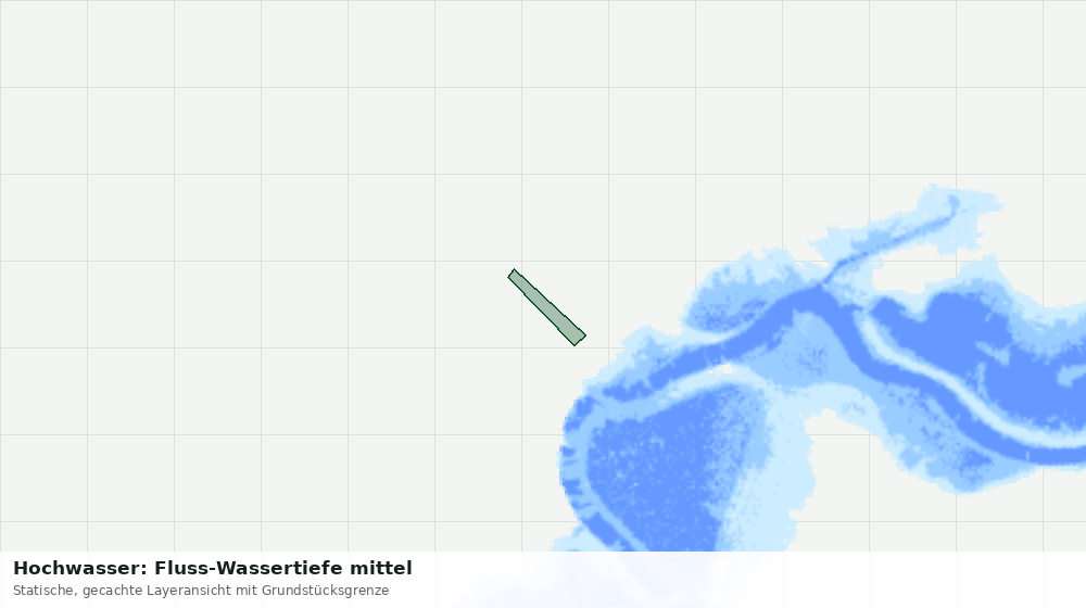 Statische Kartenansicht: Hochwasser: Fluss-Wassertiefe mittel