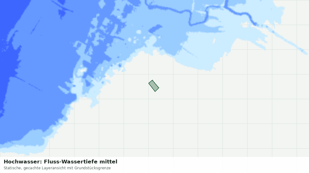 Statische Kartenansicht: Hochwasser: Fluss-Wassertiefe mittel
