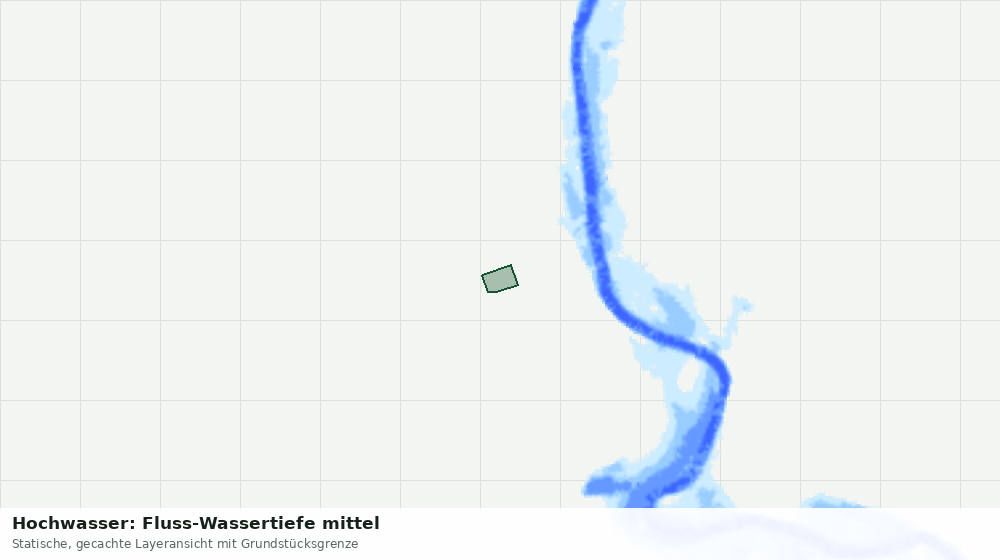 Statische Kartenansicht: Hochwasser: Fluss-Wassertiefe mittel
