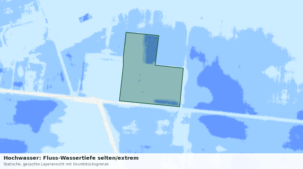 Statische Kartenansicht: Hochwasser: Fluss-Wassertiefe selten/extrem