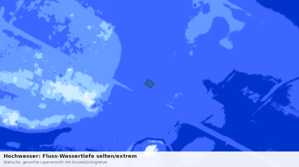 Statische Kartenansicht: Hochwasser: Fluss-Wassertiefe selten/extrem