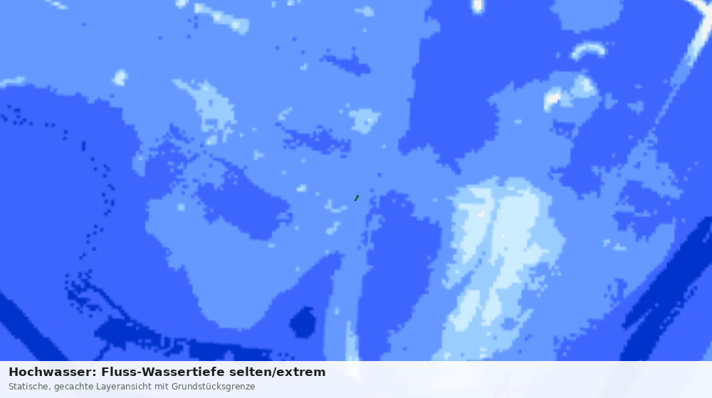 Statische Kartenansicht: Hochwasser: Fluss-Wassertiefe selten/extrem