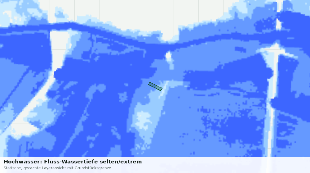 Statische Kartenansicht: Hochwasser: Fluss-Wassertiefe selten/extrem