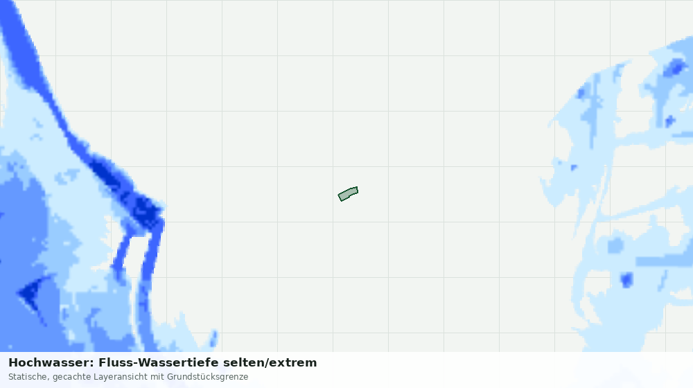 Statische Kartenansicht: Hochwasser: Fluss-Wassertiefe selten/extrem