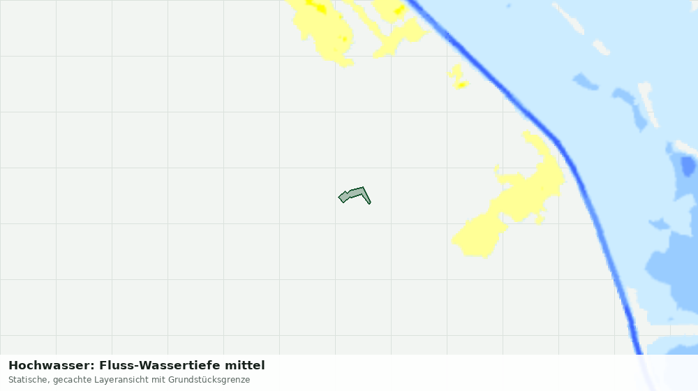 Statische Kartenansicht: Hochwasser: Fluss-Wassertiefe mittel