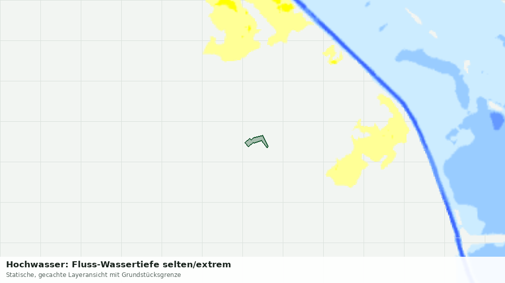 Statische Kartenansicht: Hochwasser: Fluss-Wassertiefe selten/extrem