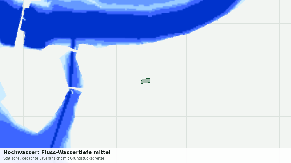 Statische Kartenansicht: Hochwasser: Fluss-Wassertiefe mittel