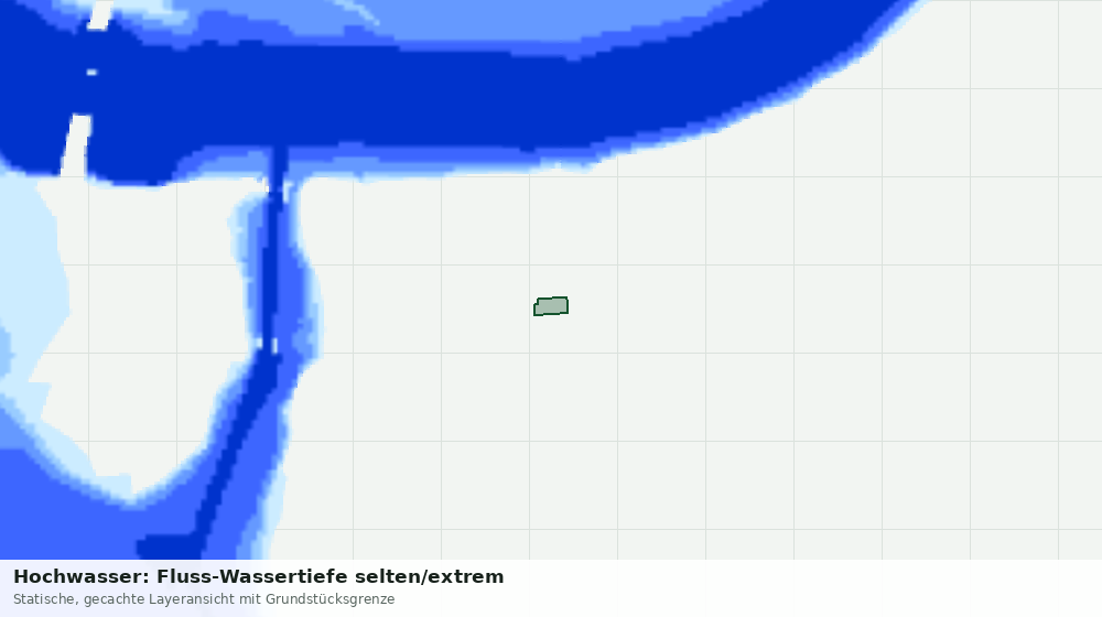 Statische Kartenansicht: Hochwasser: Fluss-Wassertiefe selten/extrem
