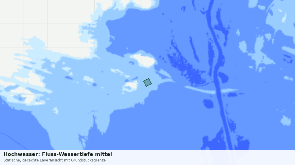 Statische Kartenansicht: Hochwasser: Fluss-Wassertiefe mittel