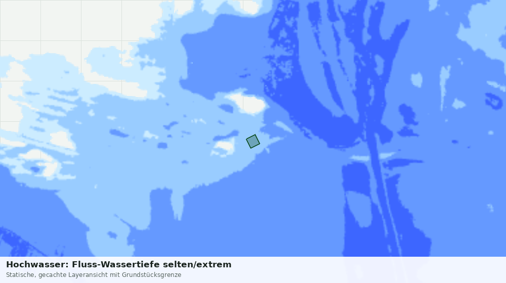 Statische Kartenansicht: Hochwasser: Fluss-Wassertiefe selten/extrem