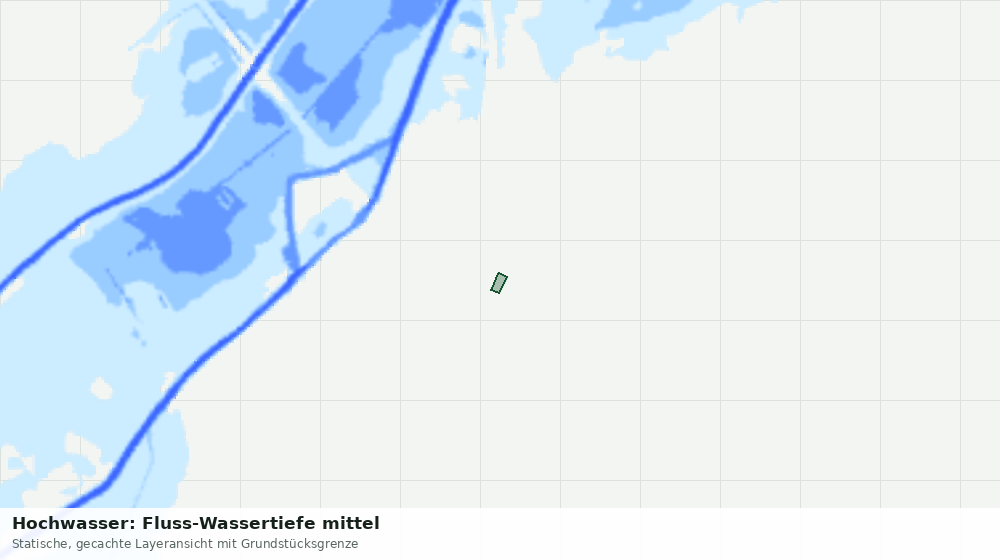Statische Kartenansicht: Hochwasser: Fluss-Wassertiefe mittel