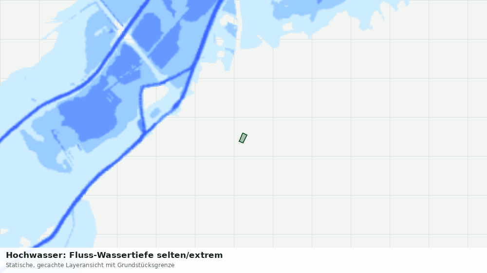 Statische Kartenansicht: Hochwasser: Fluss-Wassertiefe selten/extrem