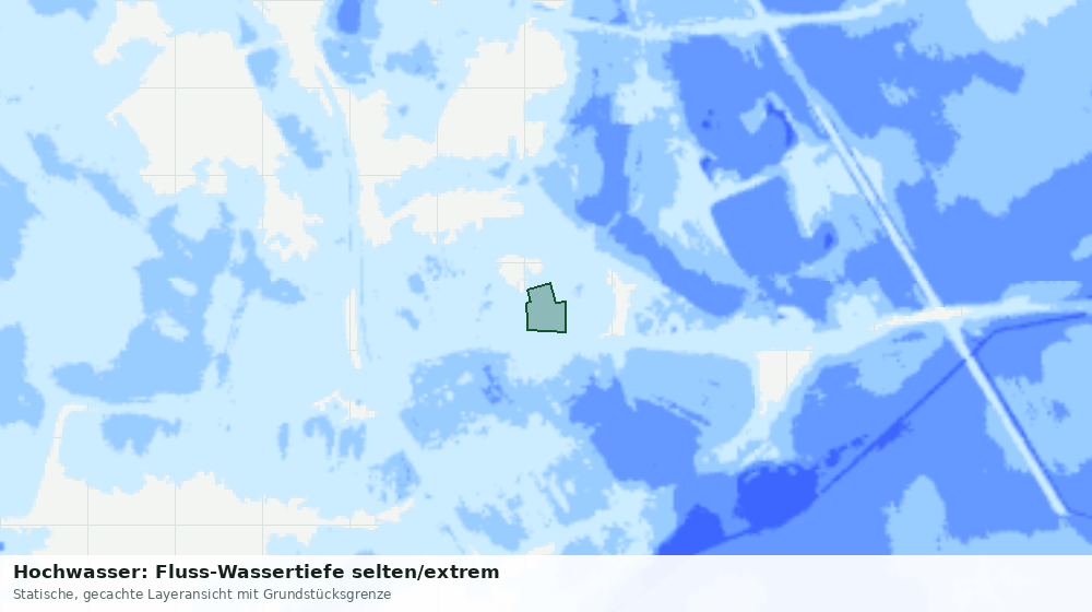Statische Kartenansicht: Hochwasser: Fluss-Wassertiefe selten/extrem