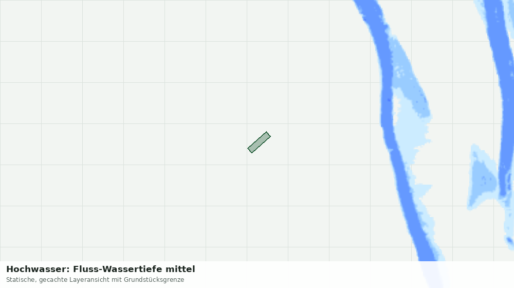 Statische Kartenansicht: Hochwasser: Fluss-Wassertiefe mittel