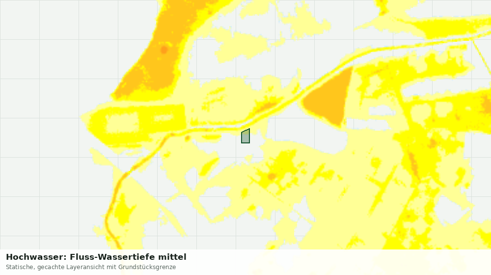 Statische Kartenansicht: Hochwasser: Fluss-Wassertiefe mittel
