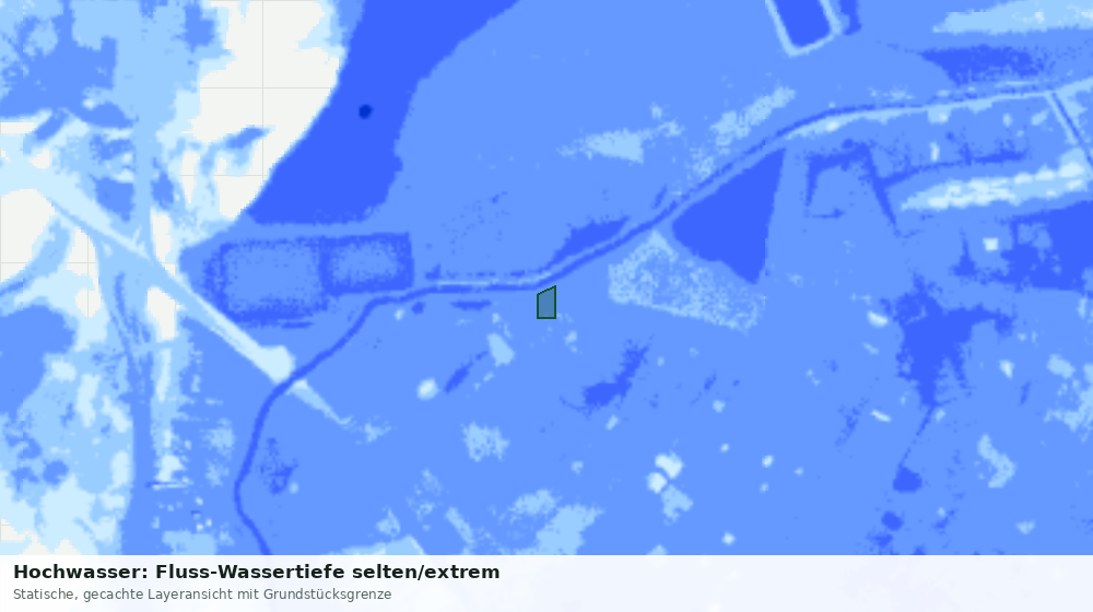 Statische Kartenansicht: Hochwasser: Fluss-Wassertiefe selten/extrem