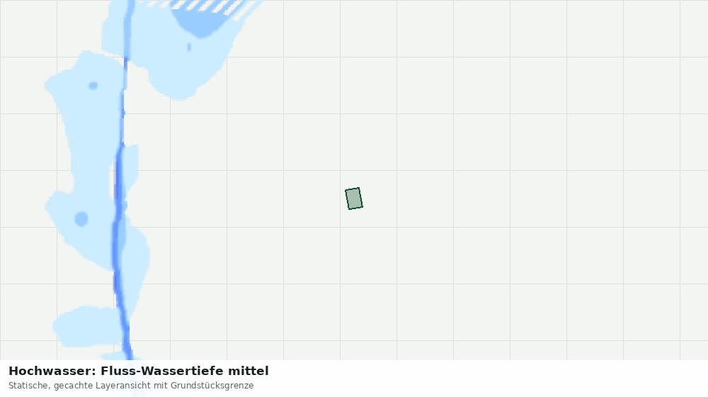 Statische Kartenansicht: Hochwasser: Fluss-Wassertiefe mittel