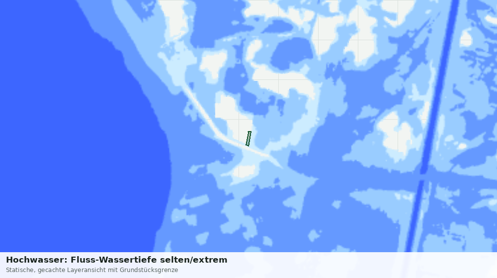 Statische Kartenansicht: Hochwasser: Fluss-Wassertiefe selten/extrem