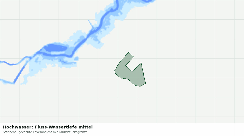 Statische Kartenansicht: Hochwasser: Fluss-Wassertiefe mittel