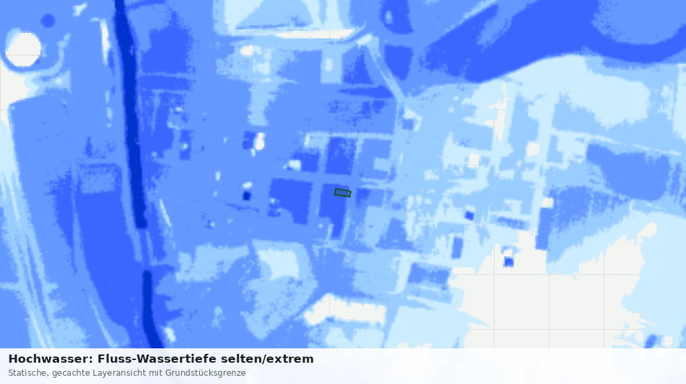 Statische Kartenansicht: Hochwasser: Fluss-Wassertiefe selten/extrem