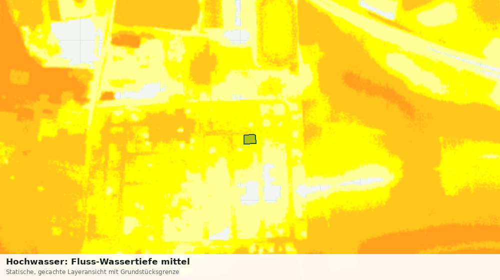Statische Kartenansicht: Hochwasser: Fluss-Wassertiefe mittel