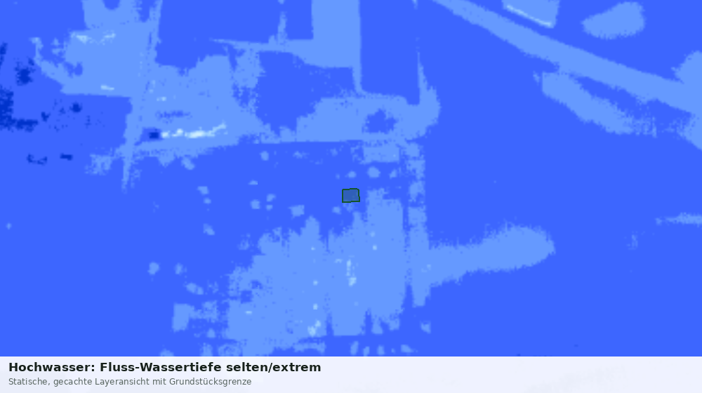 Statische Kartenansicht: Hochwasser: Fluss-Wassertiefe selten/extrem