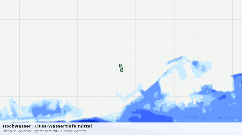 Statische Kartenansicht: Hochwasser: Fluss-Wassertiefe mittel