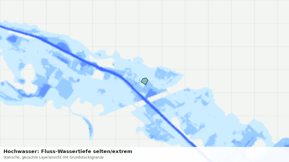 Statische Kartenansicht: Hochwasser: Fluss-Wassertiefe selten/extrem