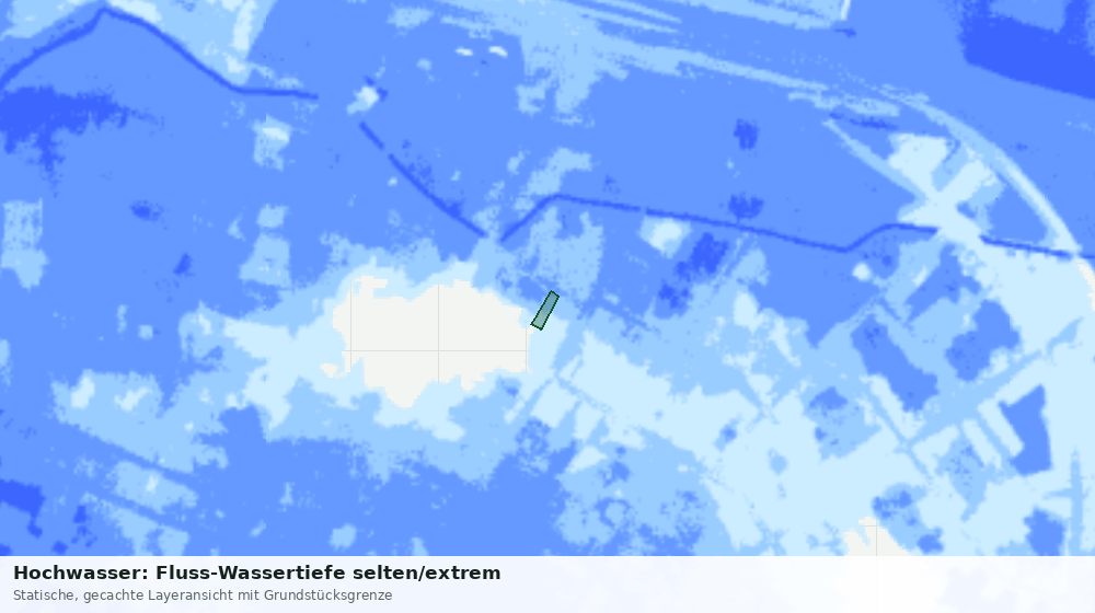 Statische Kartenansicht: Hochwasser: Fluss-Wassertiefe selten/extrem