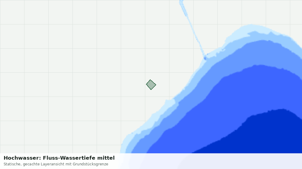 Statische Kartenansicht: Hochwasser: Fluss-Wassertiefe mittel