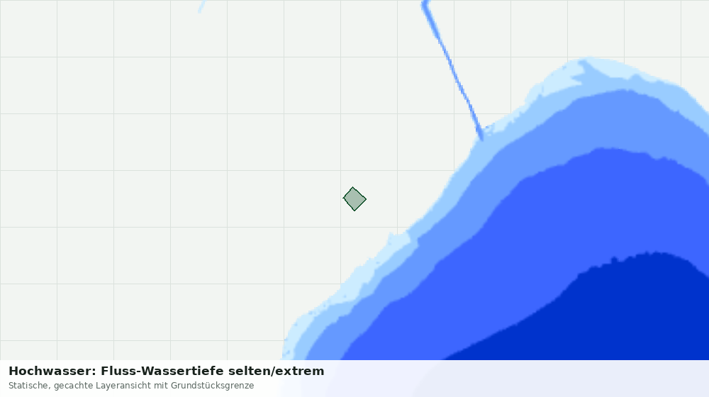 Statische Kartenansicht: Hochwasser: Fluss-Wassertiefe selten/extrem