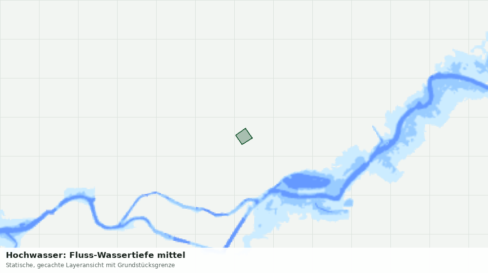 Statische Kartenansicht: Hochwasser: Fluss-Wassertiefe mittel